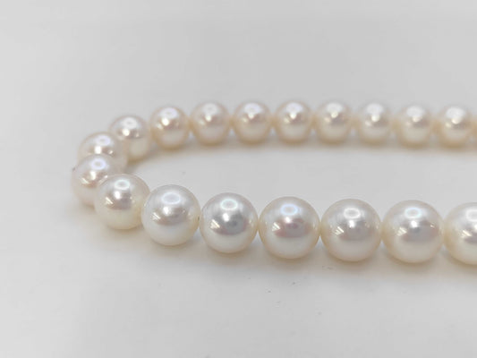 Pearl Diameter Approx. 8.0-9.4mm SV 51.3g Necklace 