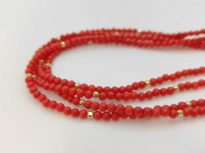 Colored stone diameter approx. 3.5mm K18/METAL 33.2g necklace 