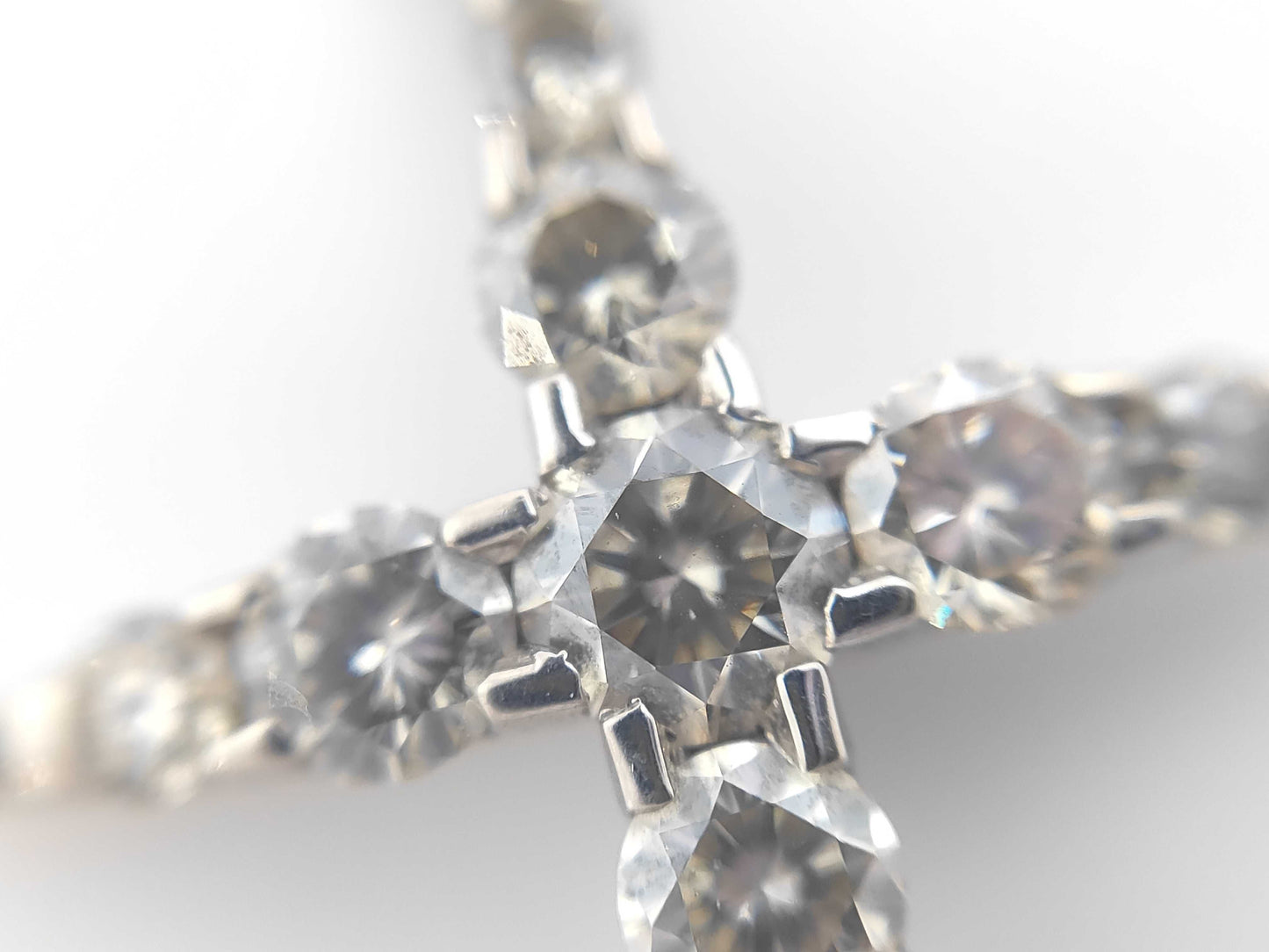 Kashikey Naked Cross BD0.70ct K18 4.5g Necklace 