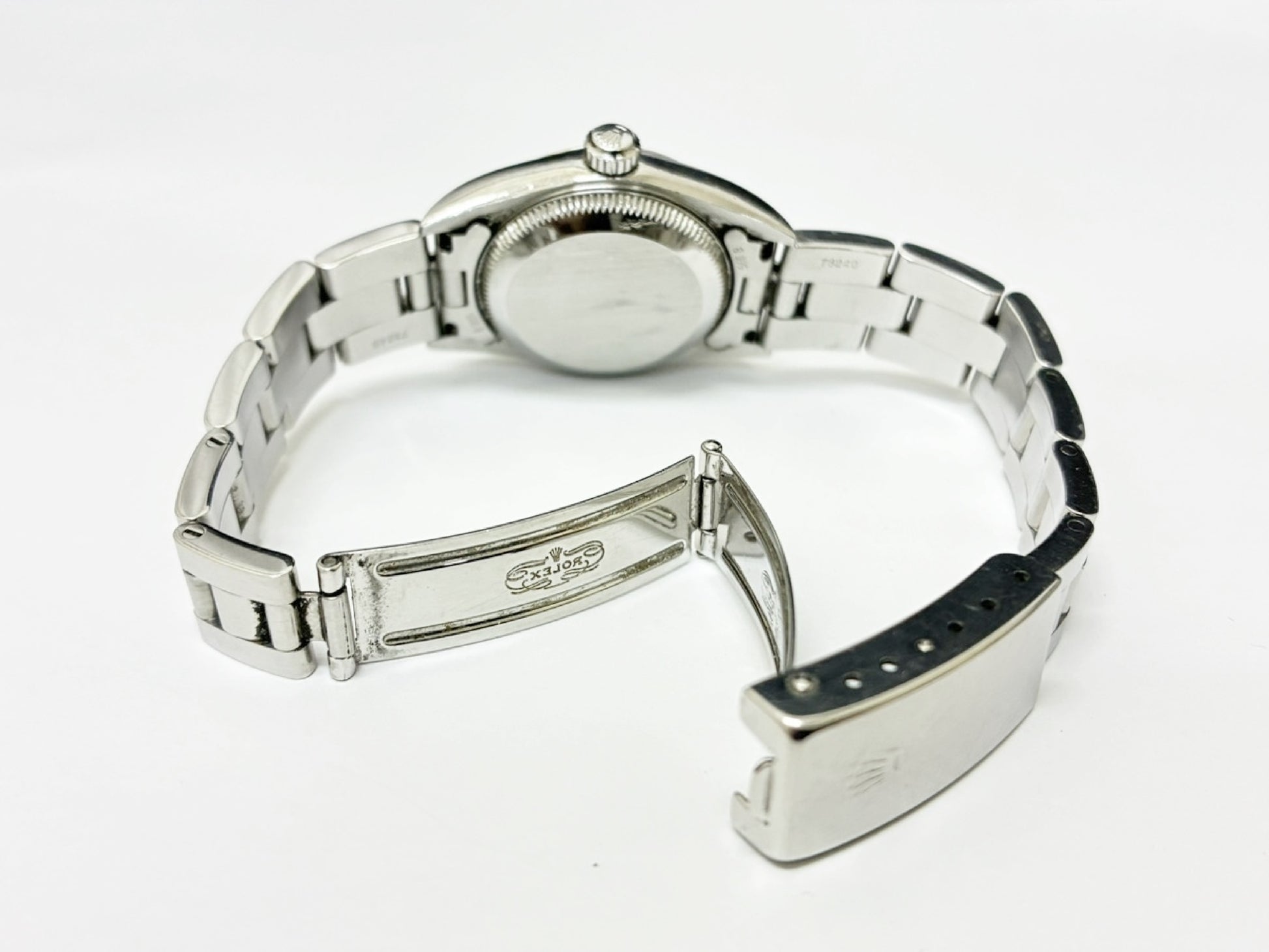 ROLEX 76080 A274536 Pink Dial Oyster Breath Immovable Women's Watch