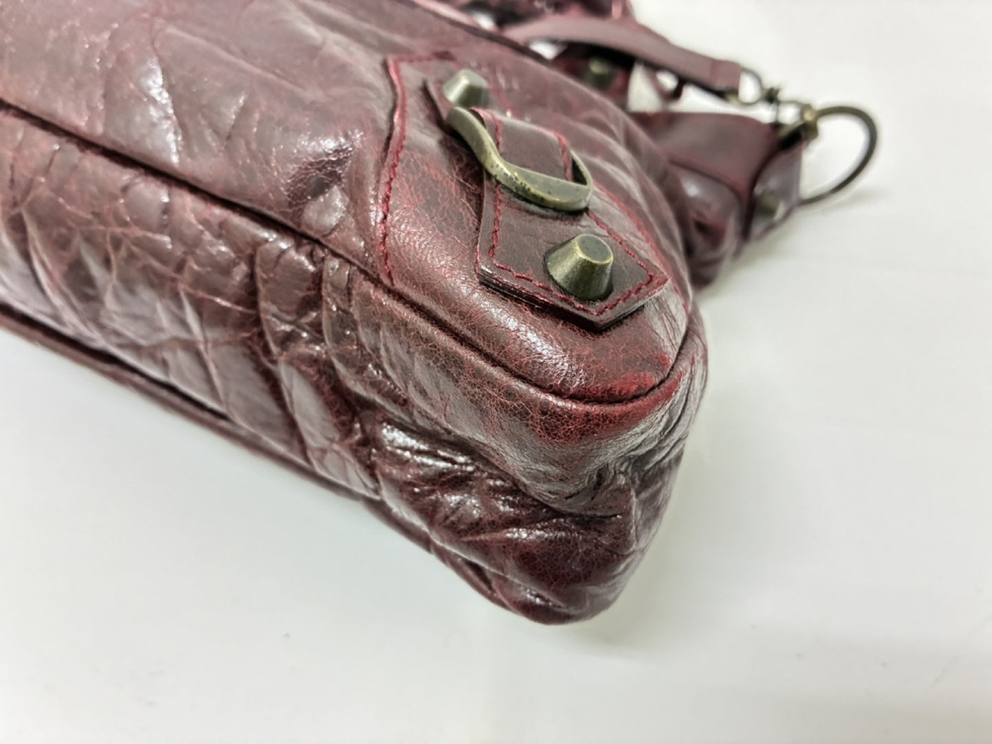 BALENCIAGA The First Leather/Purple Tobag