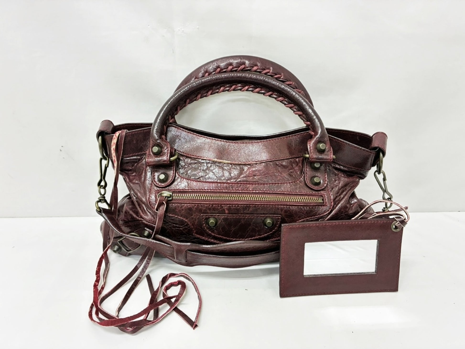 BALENCIAGA The First Leather/Purple Tobag