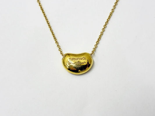 Tiffany&Co. Bean YG 750 4.6g Necklace 