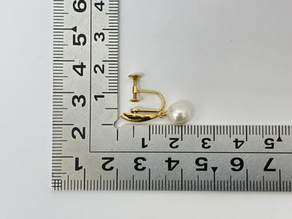 MIKIMOTO Pearl Diameter Approx. 7.3mm*2 K18 3.4g Earrings 