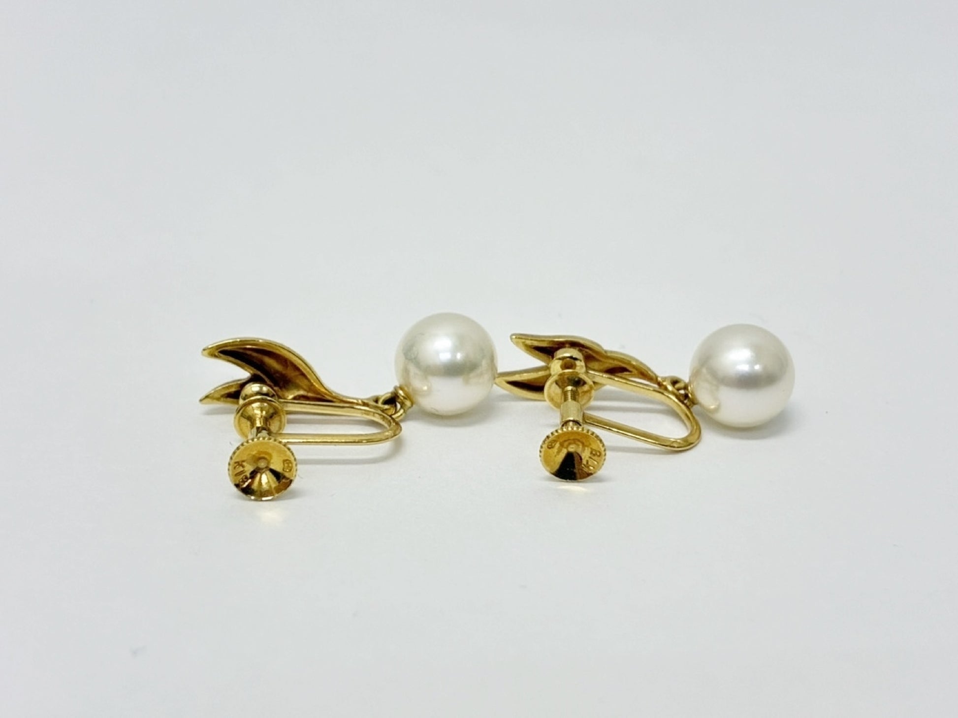 MIKIMOTO Pearl Diameter Approx. 7.3mm*2 K18 3.4g Earrings 