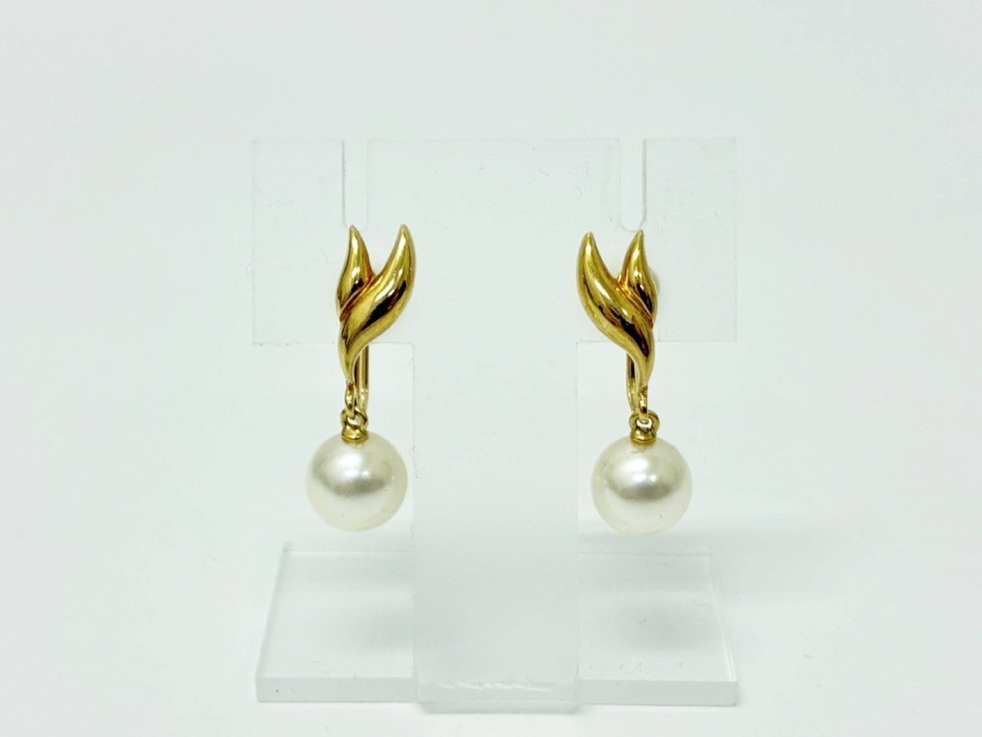 MIKIMOTO Pearl Diameter Approx. 7.3mm*2 K18 3.4g Earrings 