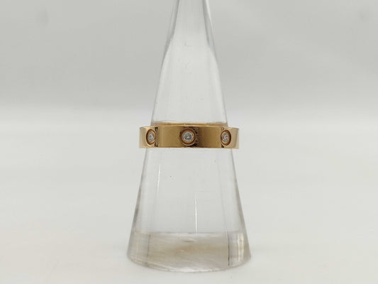 Cartier Mini Love #52 Full Diamond PG Au750 4.3g Ring 