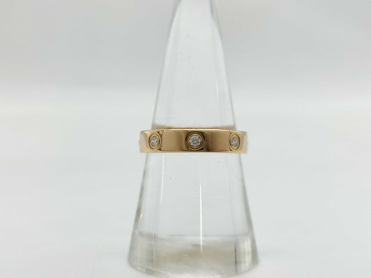 Cartier Mini Love #53 Full Diamond PG 750 4.1g Ring 