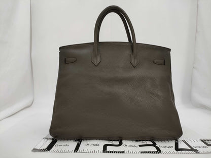 HERMES Birkin 40 Tryon Veil Silver Fittings □F Tote Bag