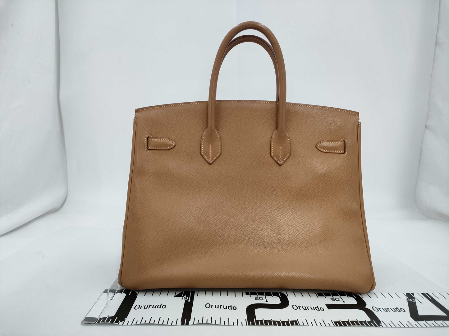 HERMES Birkin 35 Kushbel Natural GD Fittings □E Tote Bag