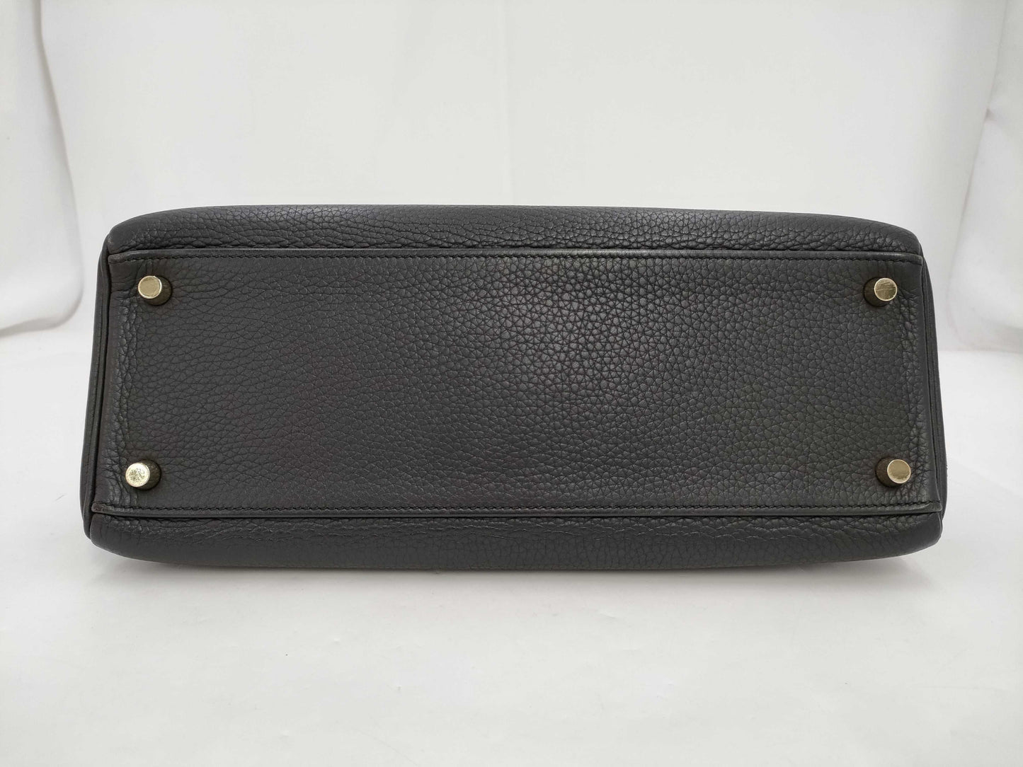 HERMES Kelly 32 Inseam Trion Black Gold Fittings □J Handbag