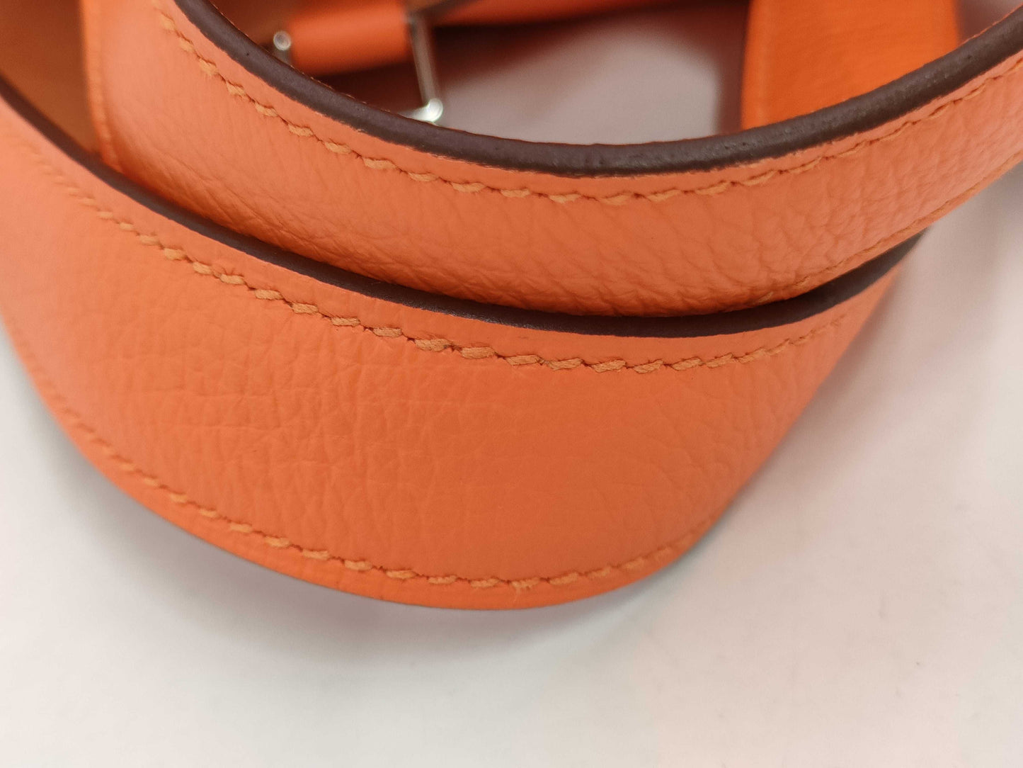 HERMES Picotin Lock PM Trion Orange Minian Silver Fittings B-Engraved Handbag