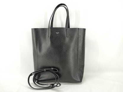 CELINE Vertical Cabas Small Tote Bag, Black