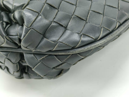 BOTTEGA VENETA Intrecciato Shoulder Bag, Gray, 25cm