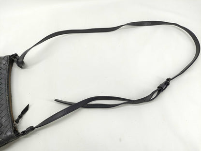 BOTTEGA VENETA Intrecciato Shoulder Bag, Gray, 25cm