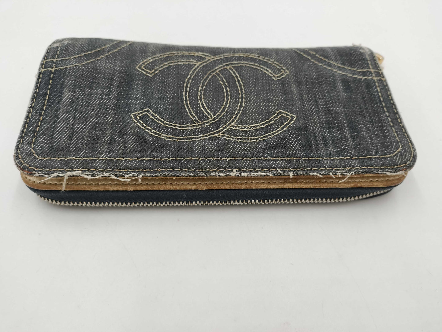 CHANEL Chanel Denim Long Wallet with Coco Mark, 10 Series