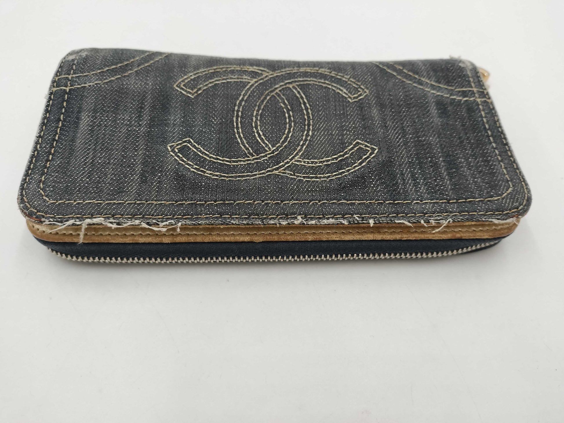 CHANEL Chanel Denim Long Wallet with Coco Mark, 10 Series