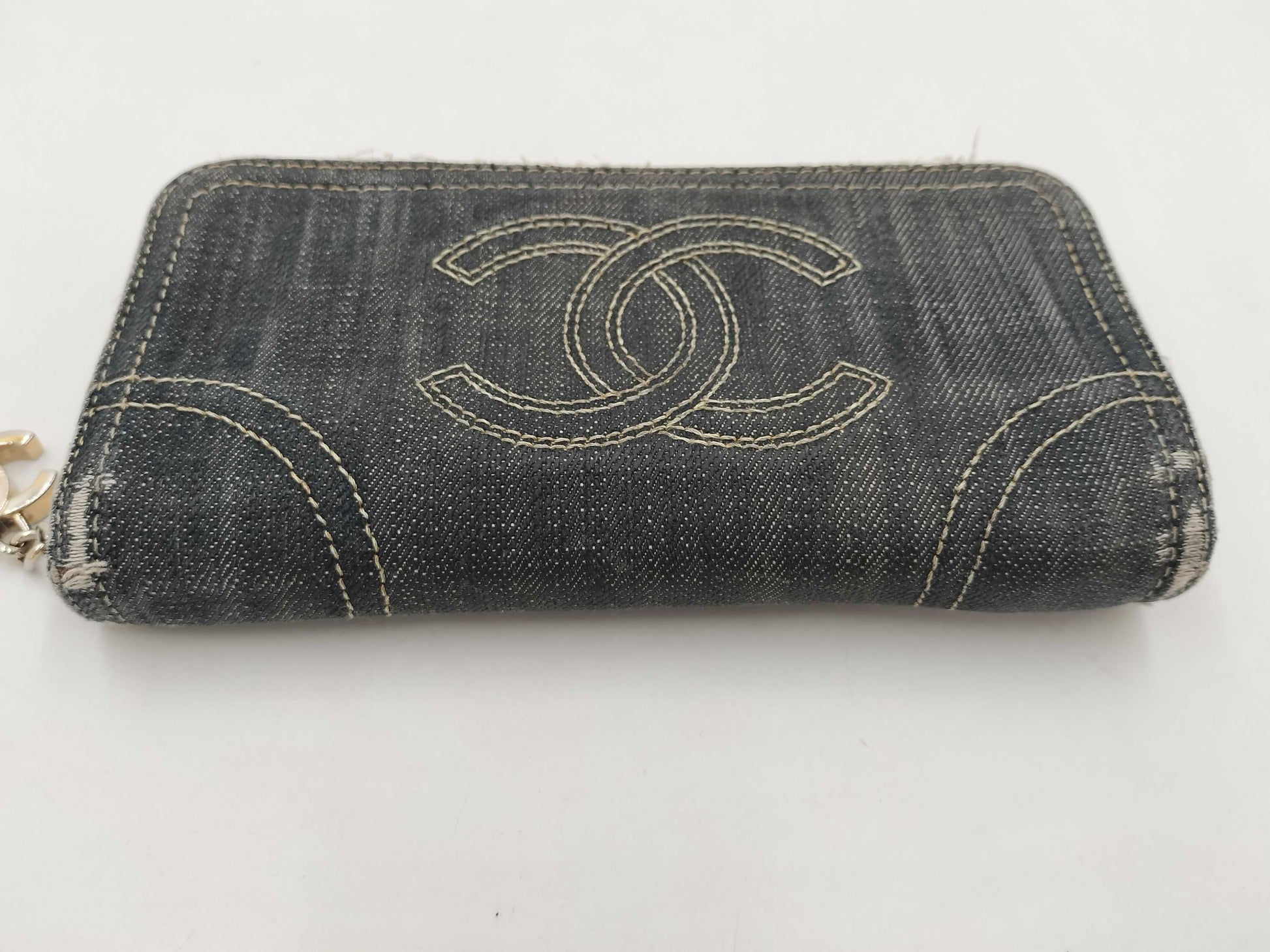 CHANEL Chanel Denim Long Wallet with Coco Mark, 10 Series