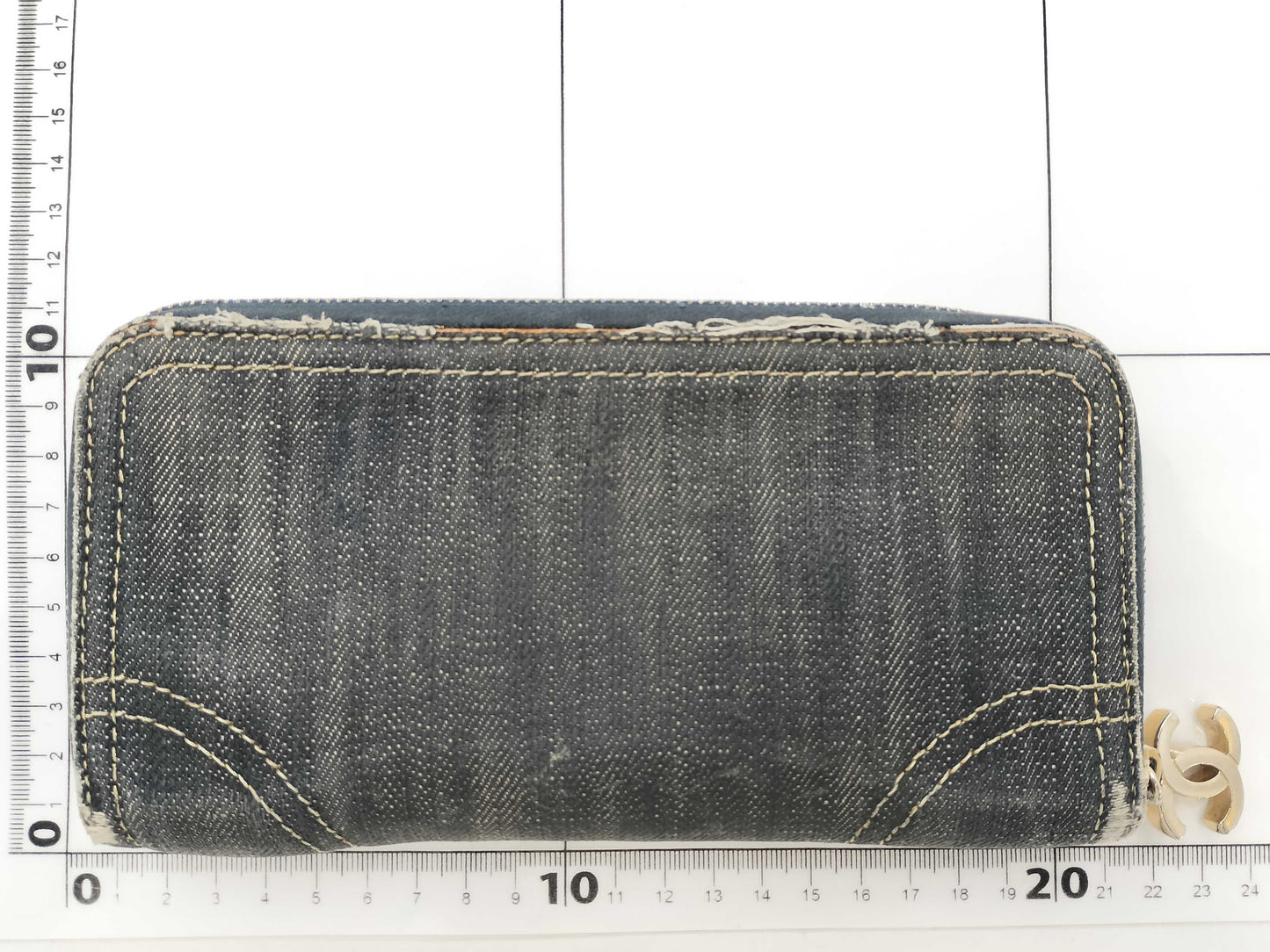 CHANEL Chanel Denim Long Wallet with Coco Mark, 10 Series