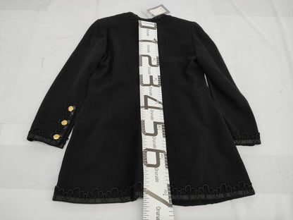 CHANEL Tagged Unused 40 Size Tweed Jacket Trimmed Flower Embroidered 40 Jacket