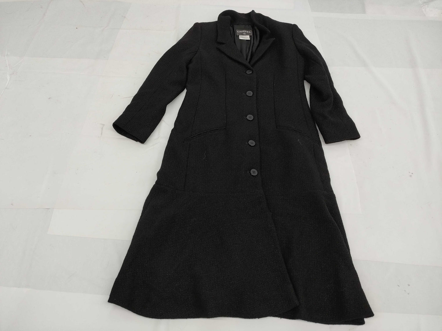 CHANEL 01A Lame Tweed Coat Coat