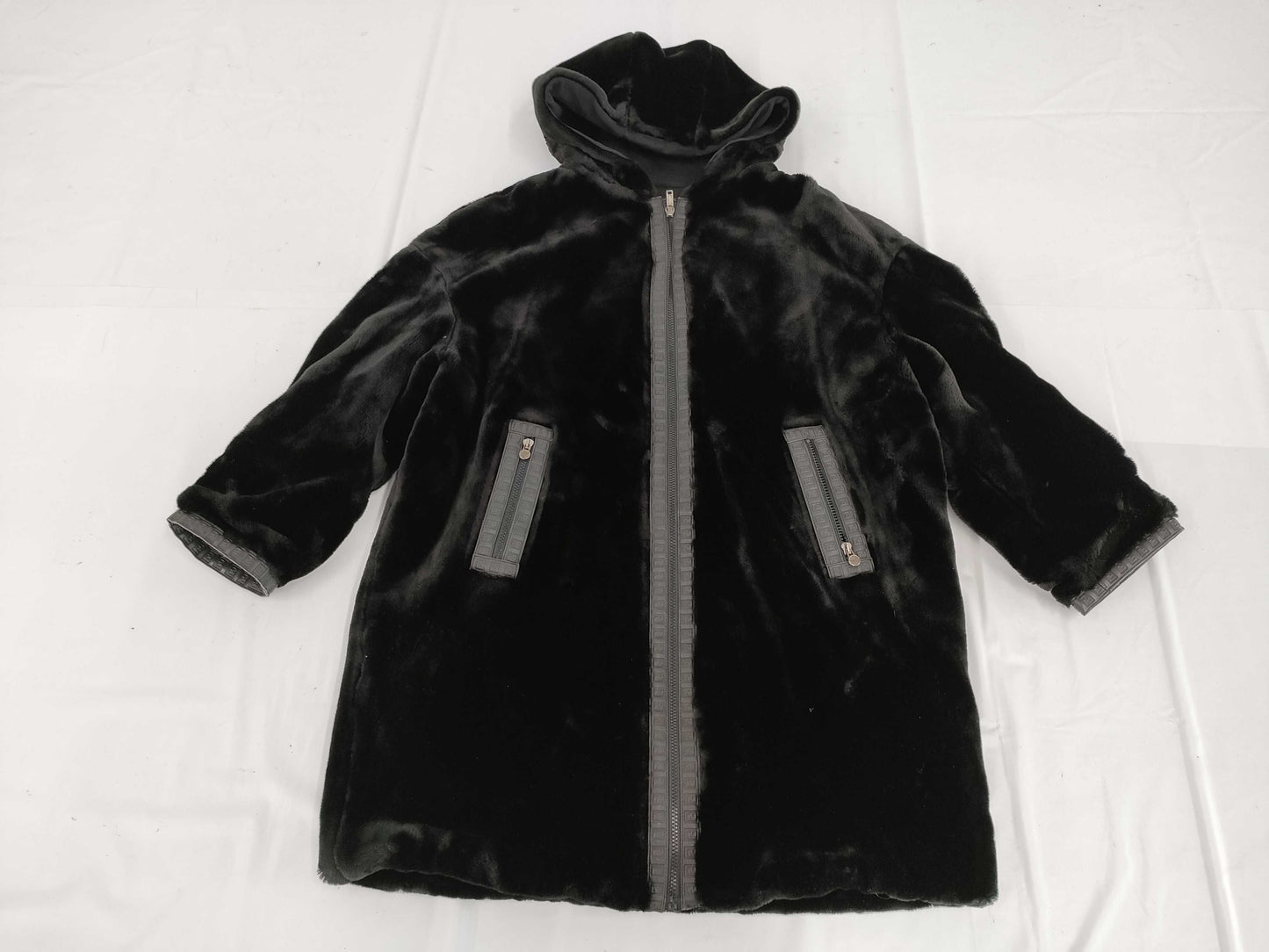 FENDI Fendi Zip-Up Fur Blouson Reversible Hooded FF I42 Shirt