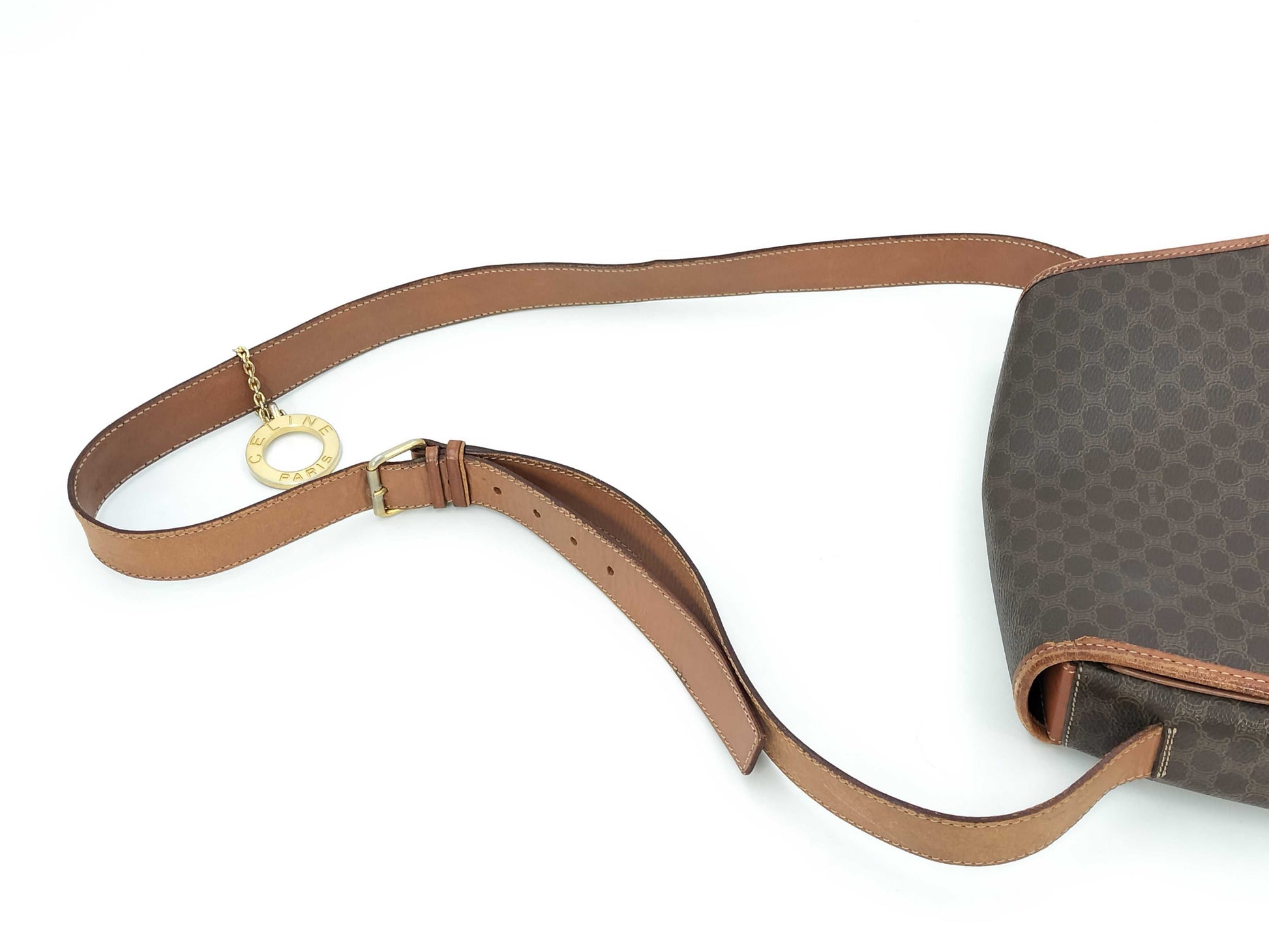 CELINE Macadam Circle Hardware Shoulder Bag