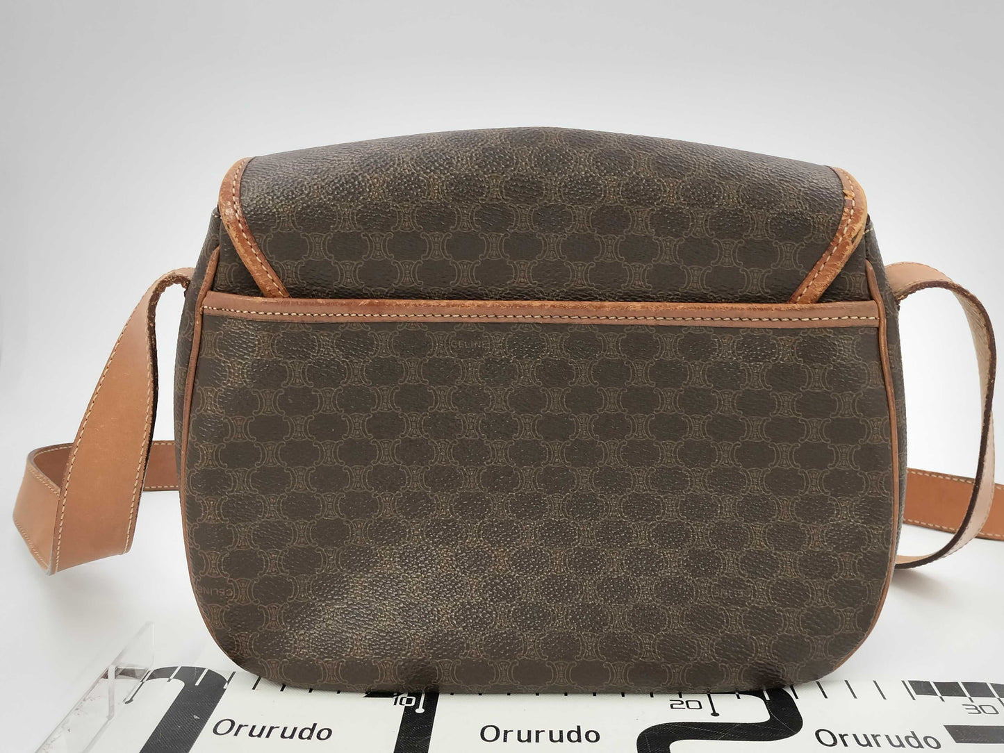 CELINE Macadam Circle Hardware Shoulder Bag