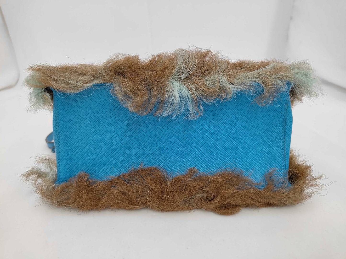 PRADA Fur Leather Shoulder Bag