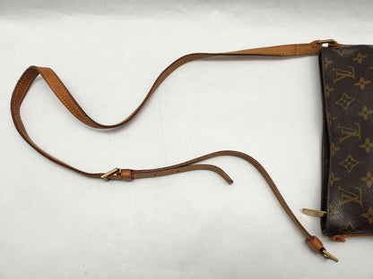 LOUIS VUITTON Monogram Bag Louis Vuitton Monogram Trotter Shoulder Bag PVC Brown Shoulder Bag