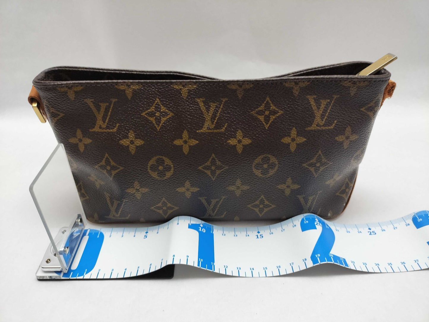 LOUIS VUITTON Monogram Bag Louis Vuitton Monogram Trotter Shoulder Bag PVC Brown Shoulder Bag