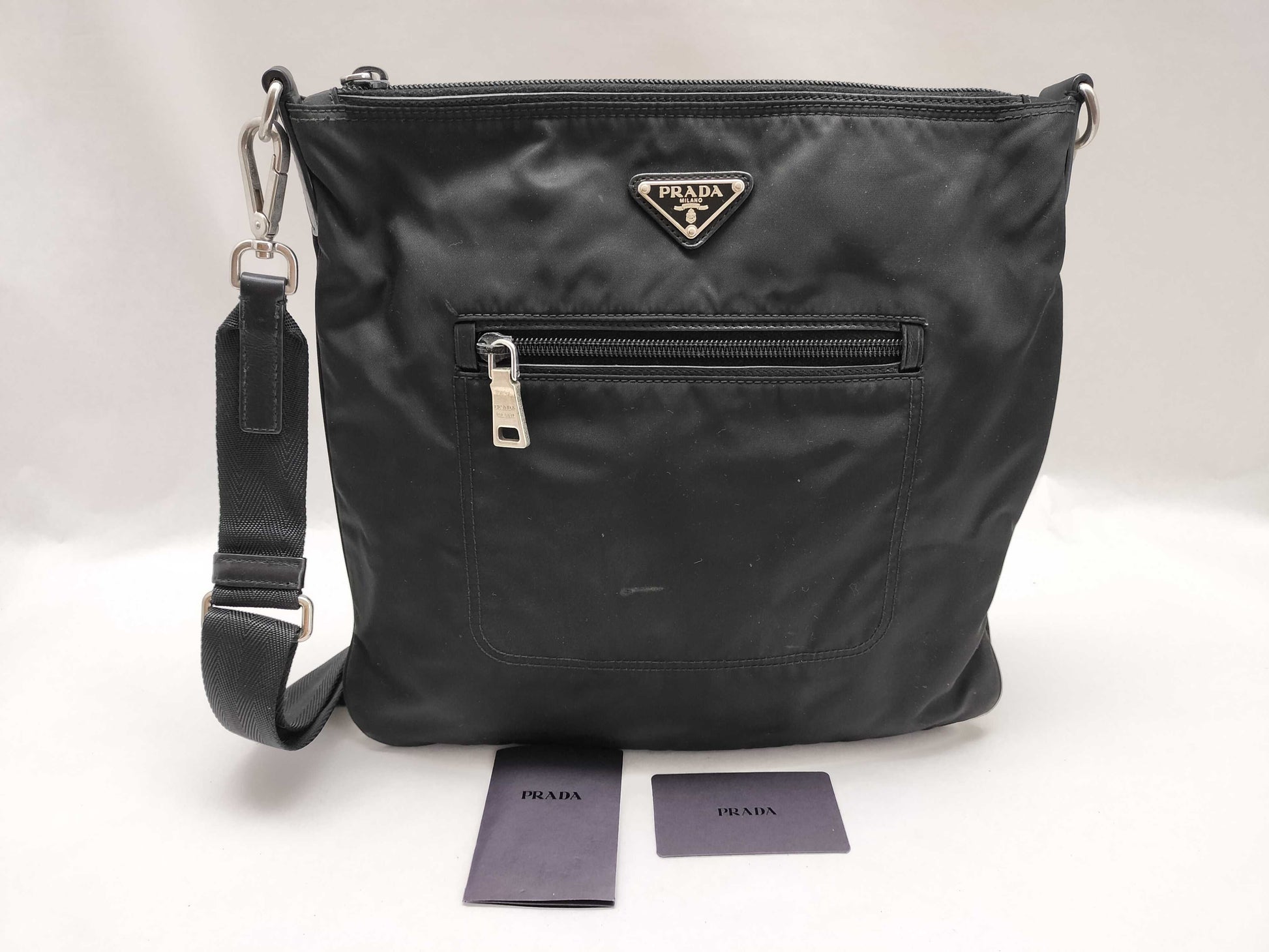 PRADA nylon bag, Prada shoulder bag, nylon black shoulder bag