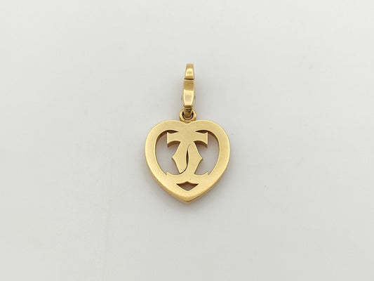 Cartier 2C Charm Pendant Top in Yellow Gold 750, 5.5g 
