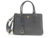 PRADA Galleria Handbag with Strap, Black