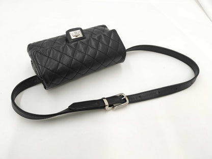 CHANEL Caviar Skin Black Bag Waist Bag