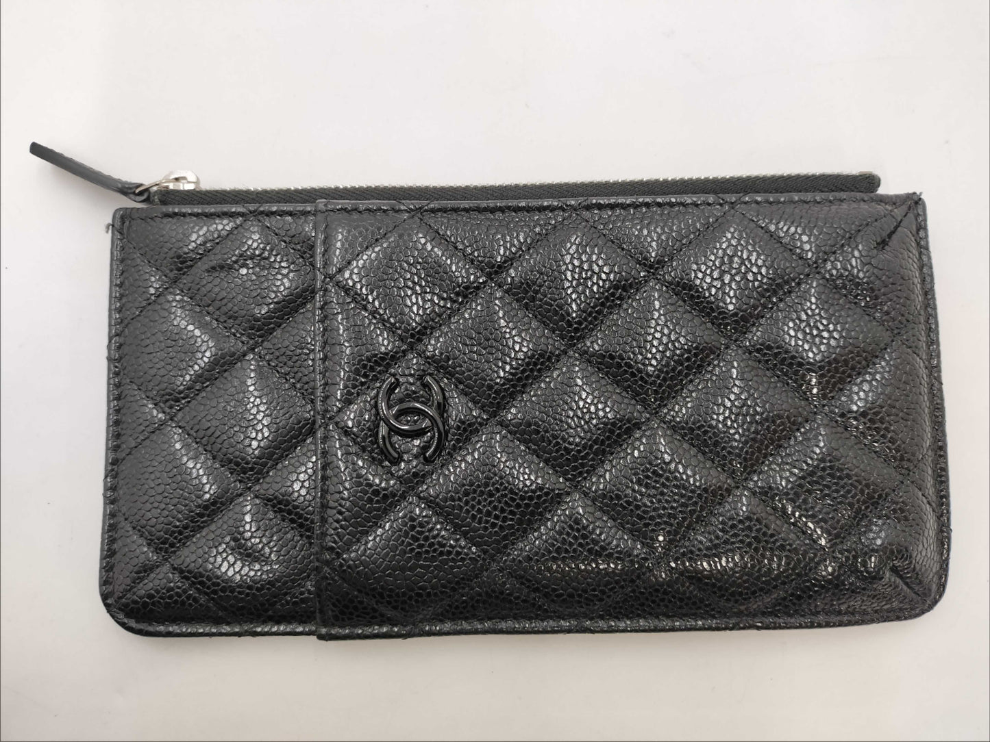 CHANEL Caviar Skin Black Phone Fragment Case Other Accessories