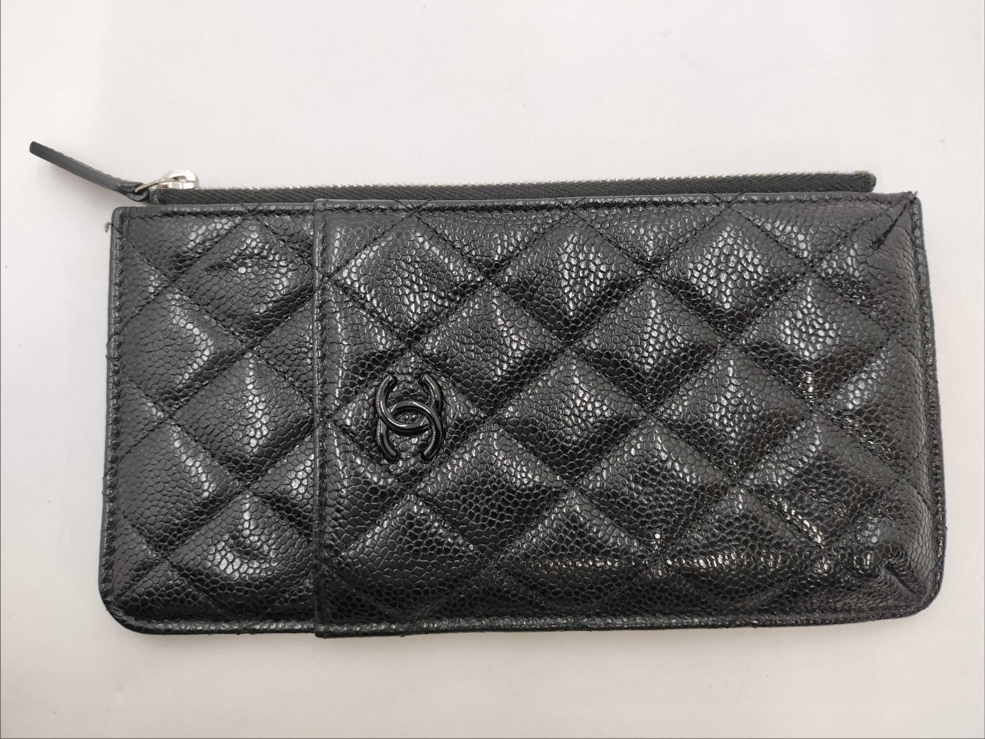 CHANEL Caviar Skin Black Phone Fragment Case Other Accessories