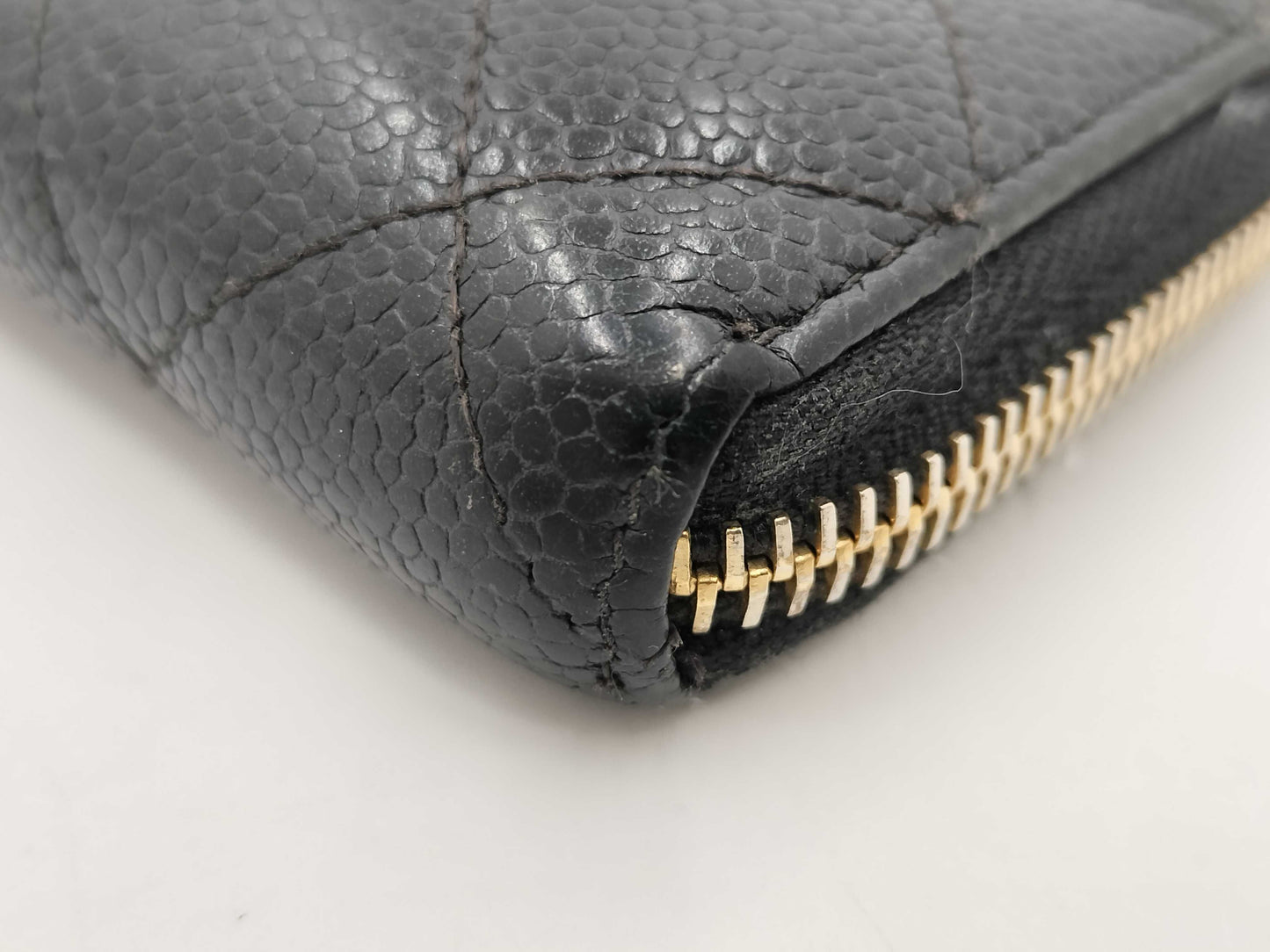 CHANEL Caviar Skin Wallet Black Wallet