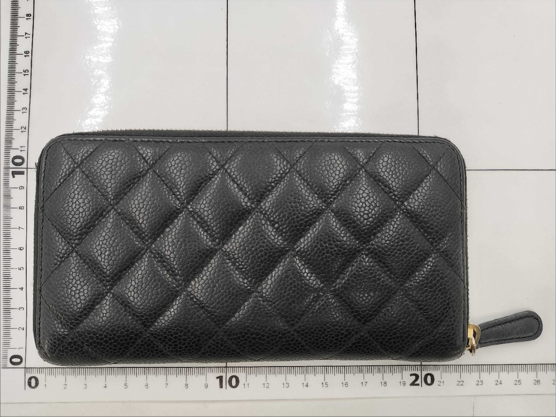 CHANEL Caviar Skin Wallet Black Wallet