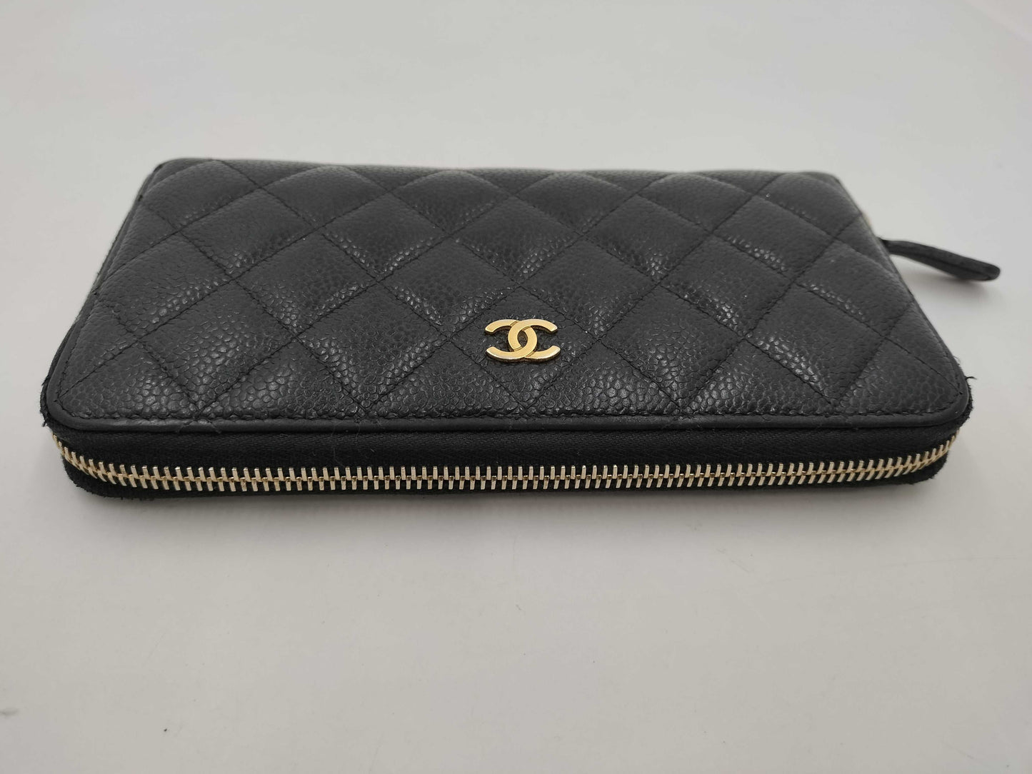 CHANEL Caviar Skin Wallet Black Wallet