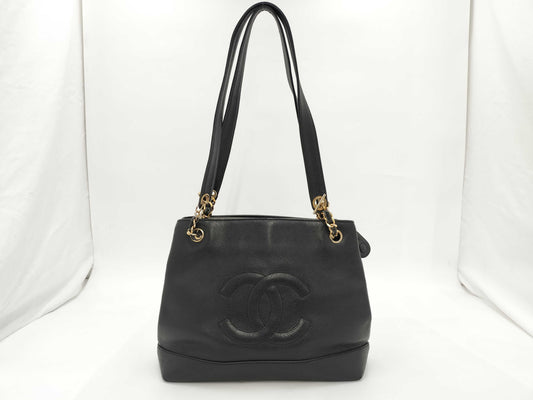 CHANEL Caviar Skin Black Bag