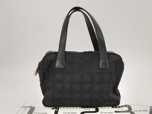 CHANEL CHANEL New Travel 2way Nylon Leather Hand Shoulder Bag Bag