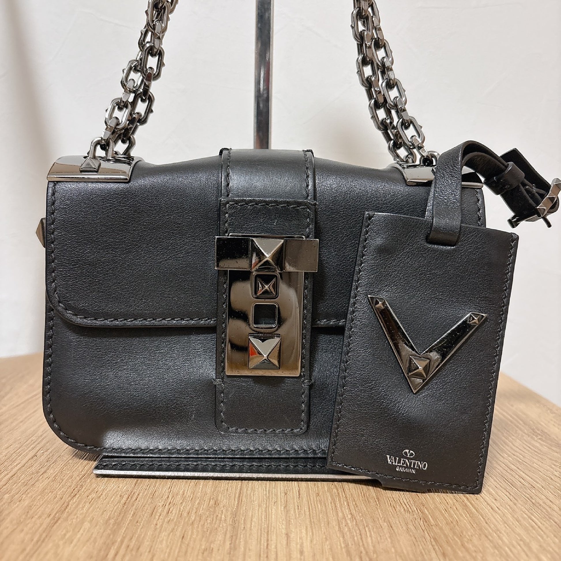 VALENTINO Studded Chain Shoulder Bag