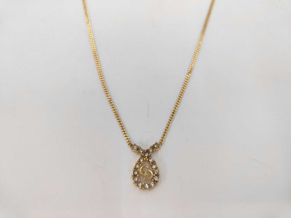 Dior CD logo rhinestone necklace