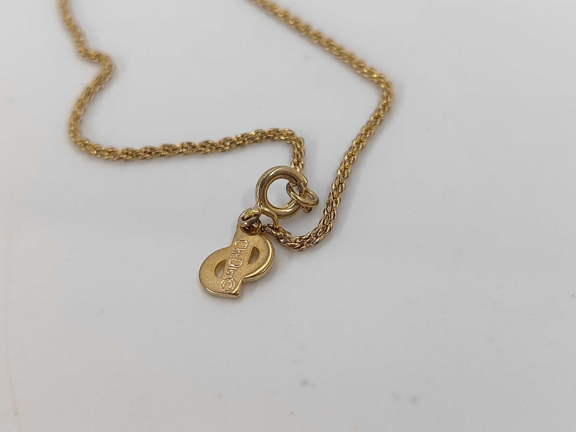 Dior CD logo necklace