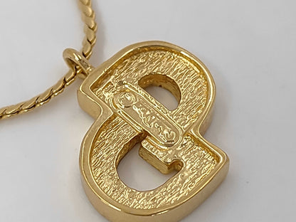 Dior CD logo rhinestone necklace