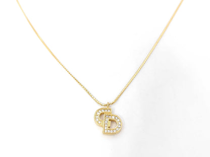 Dior CD logo rhinestone necklace