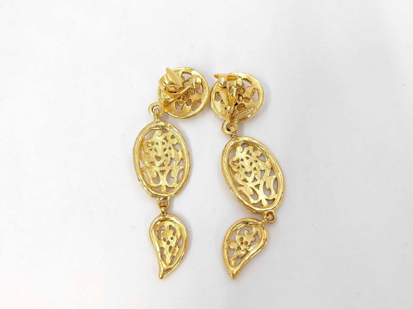 CHANEL 95A Coco Mark Long Swing Earrings