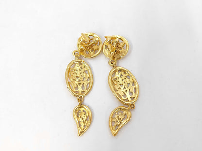 CHANEL 95A Coco Mark Long Swing Earrings