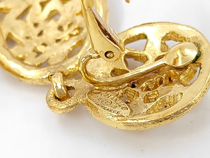 CHANEL 95A Coco Mark Long Swing Earrings